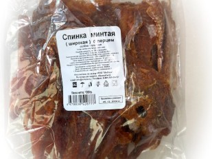 Треска филе (Chipka) 1кг: Минтай спинка широкая с перцем (МиЛара)