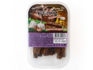 Арахис со вкусом васаби: Сурские гренки Чеснок с зеленью (100 гр)