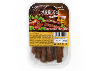 Деревенские гренки со вкусом Камчатского краба (Сурские): Сурские гренки Телятина на гриле (100 гр)