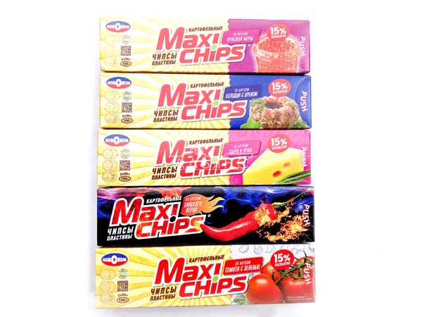 Чипсы "Maxi chips" ассорти 100 гр. в Королеве